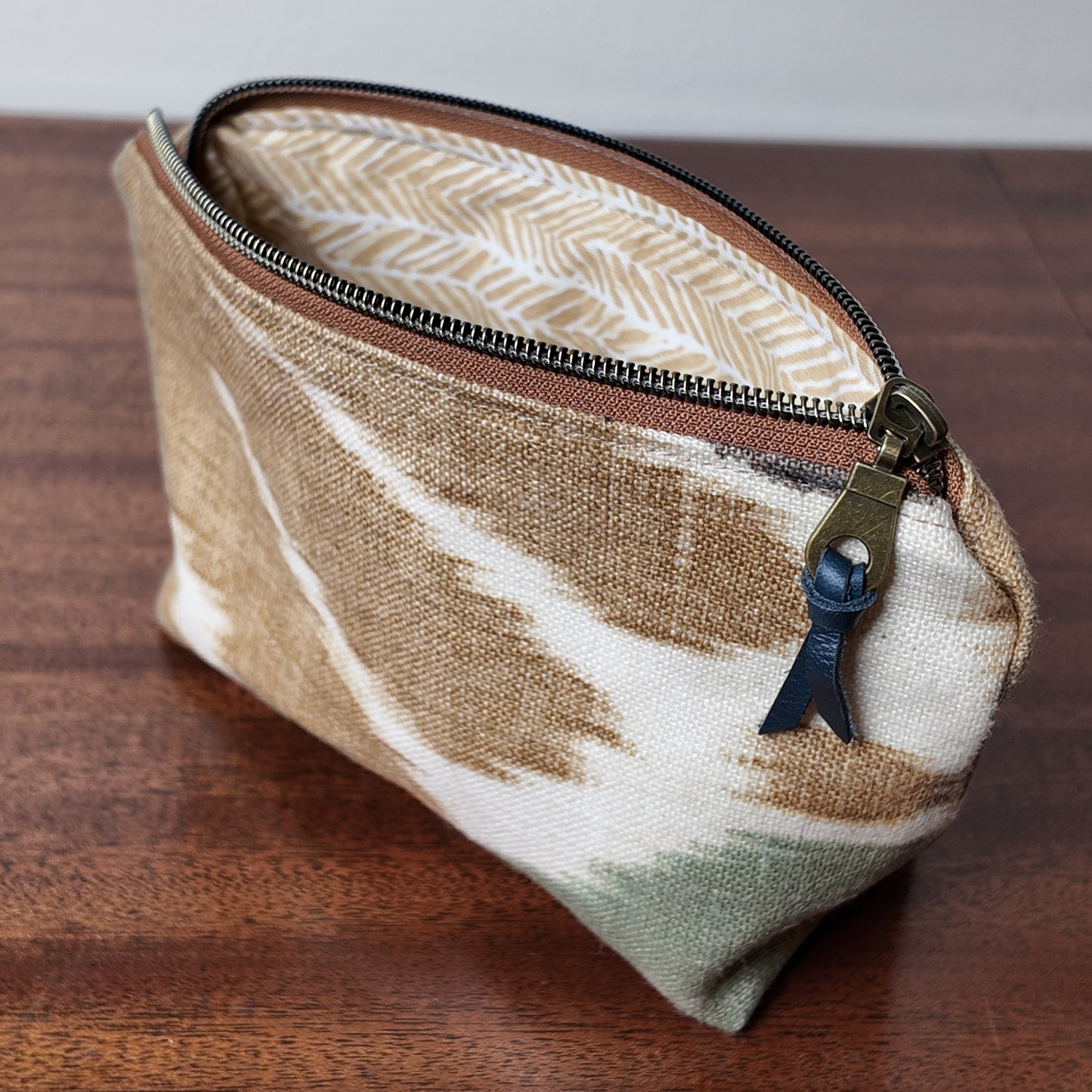 Beachy Zip Pouch - Upcycled Fabrics