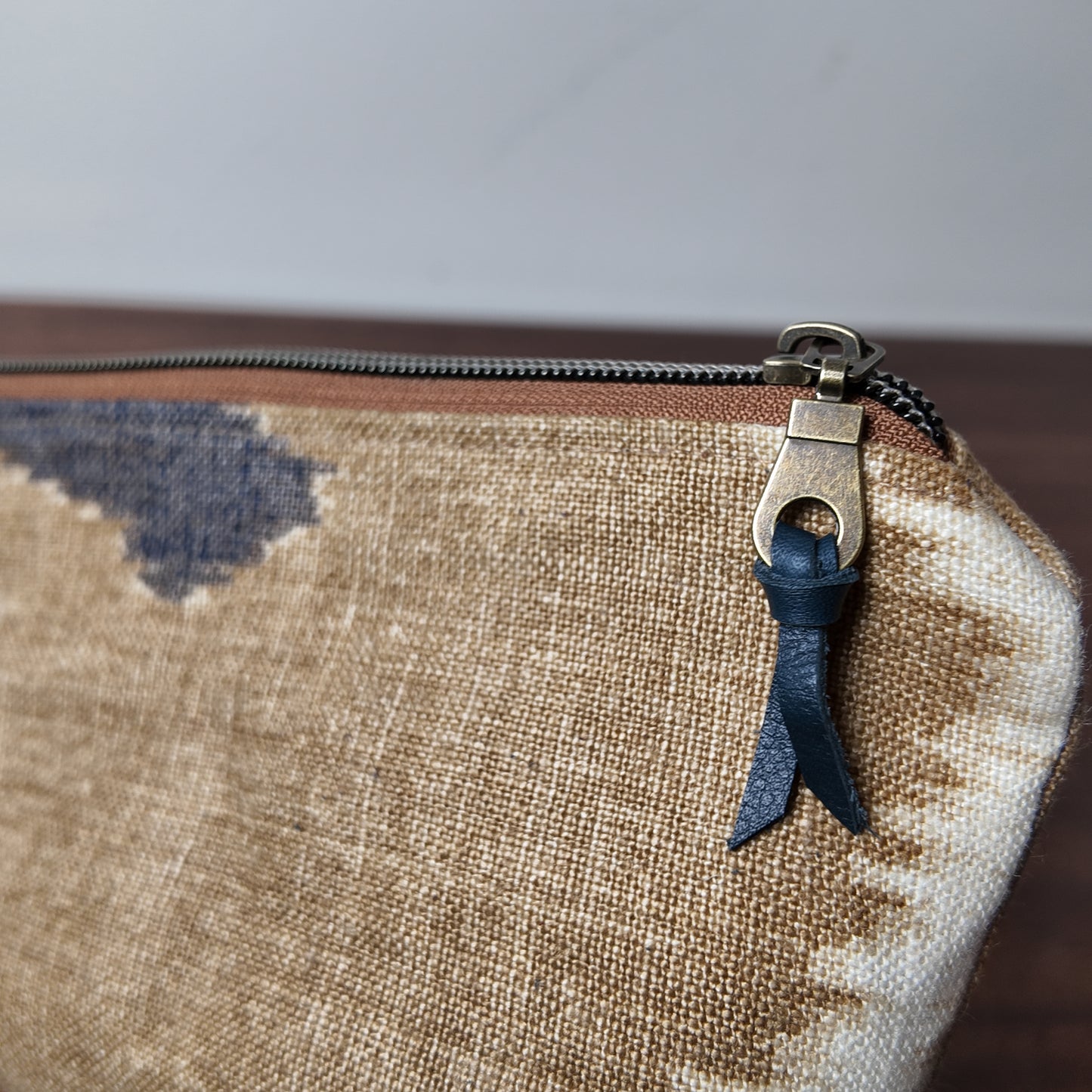 Beachy Zip Pouch - Upcycled Fabrics