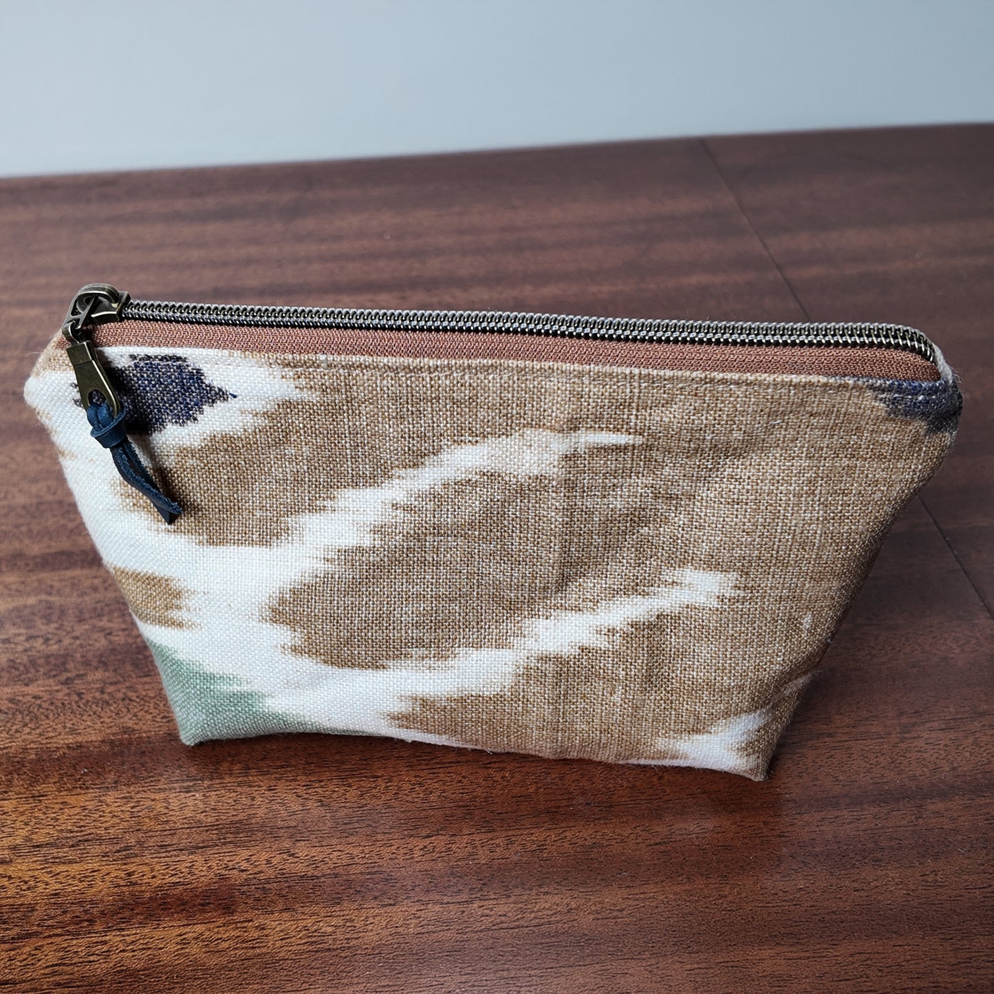Beachy Zip Pouch #2 - Upcycled