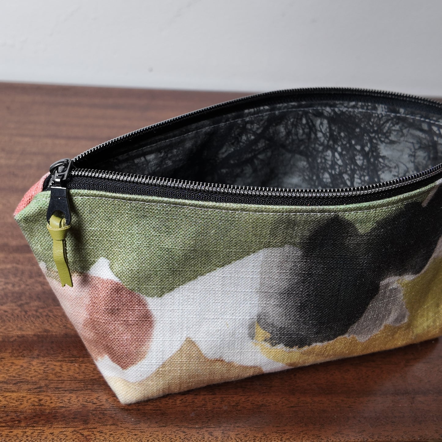 Watercolor Spots Pouch - Upcycled - OOAK