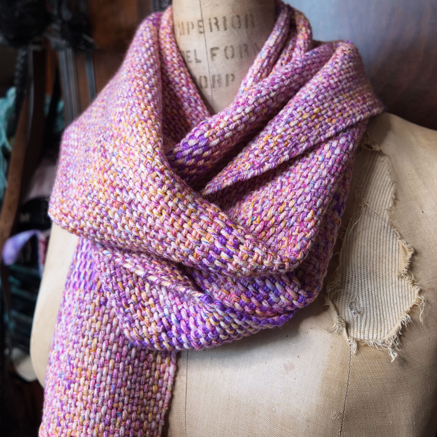 Big Twist Party Handwoven Scarf ❖ OOAK