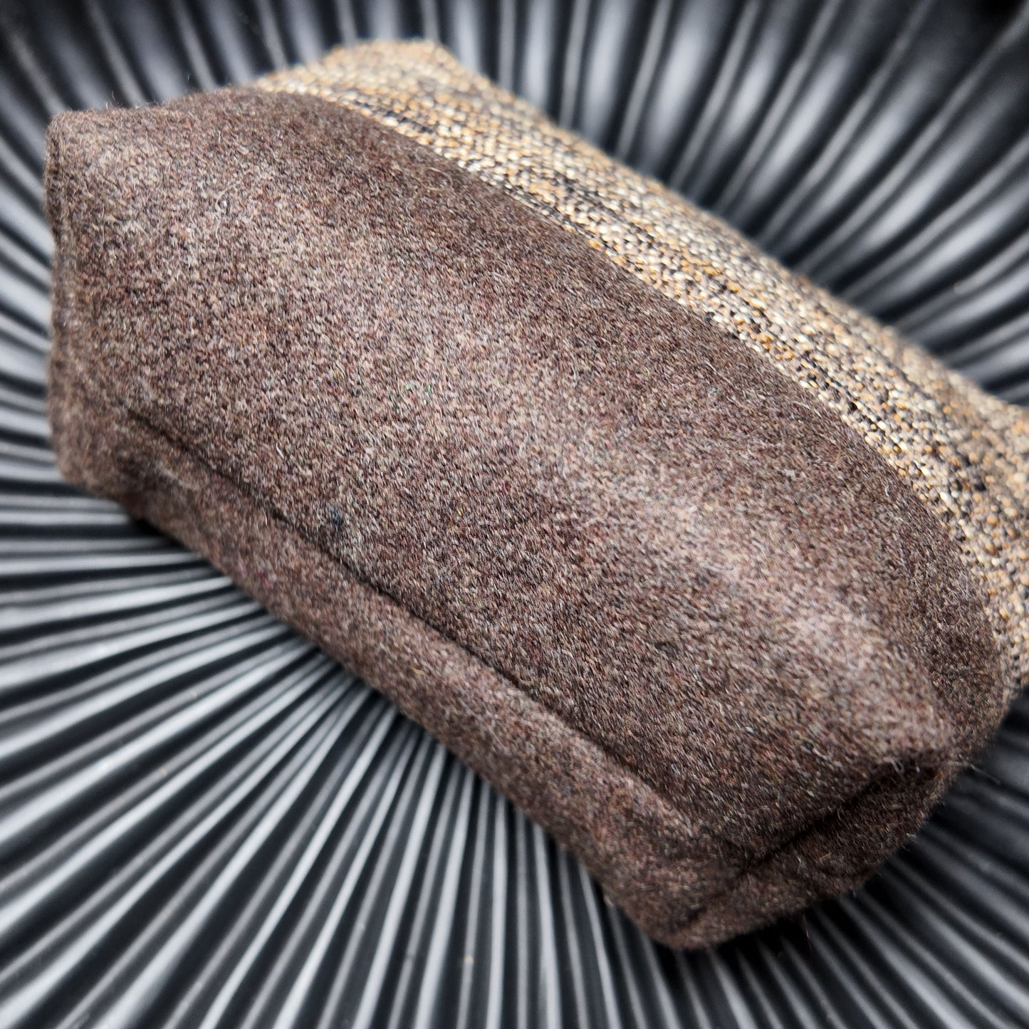 Zip Pouch ❖ Brown Tweed ❖ Upcycled Fabric ❖ One of a Kind