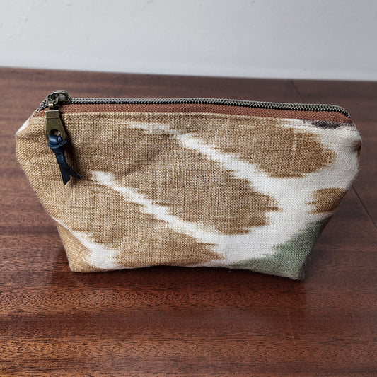 Beachy Zip Pouch - Upcycled Fabrics