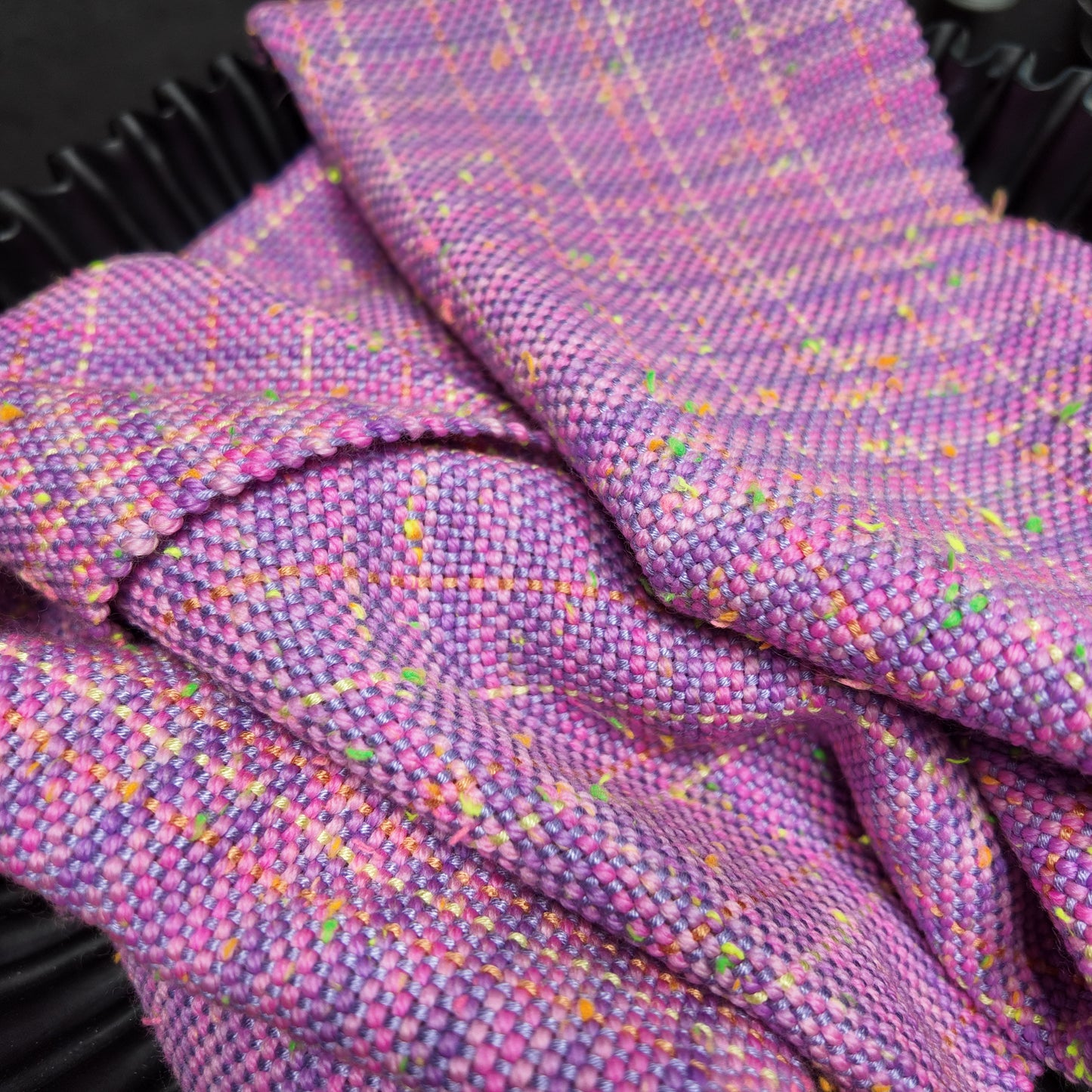 ❖ It's OK To Be a Unicorn! ❖ Superwash Merino Handwoven Scarf with Glowing Neon Neps