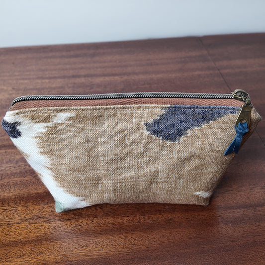 Beachy Zip Pouch #2 - Upcycled